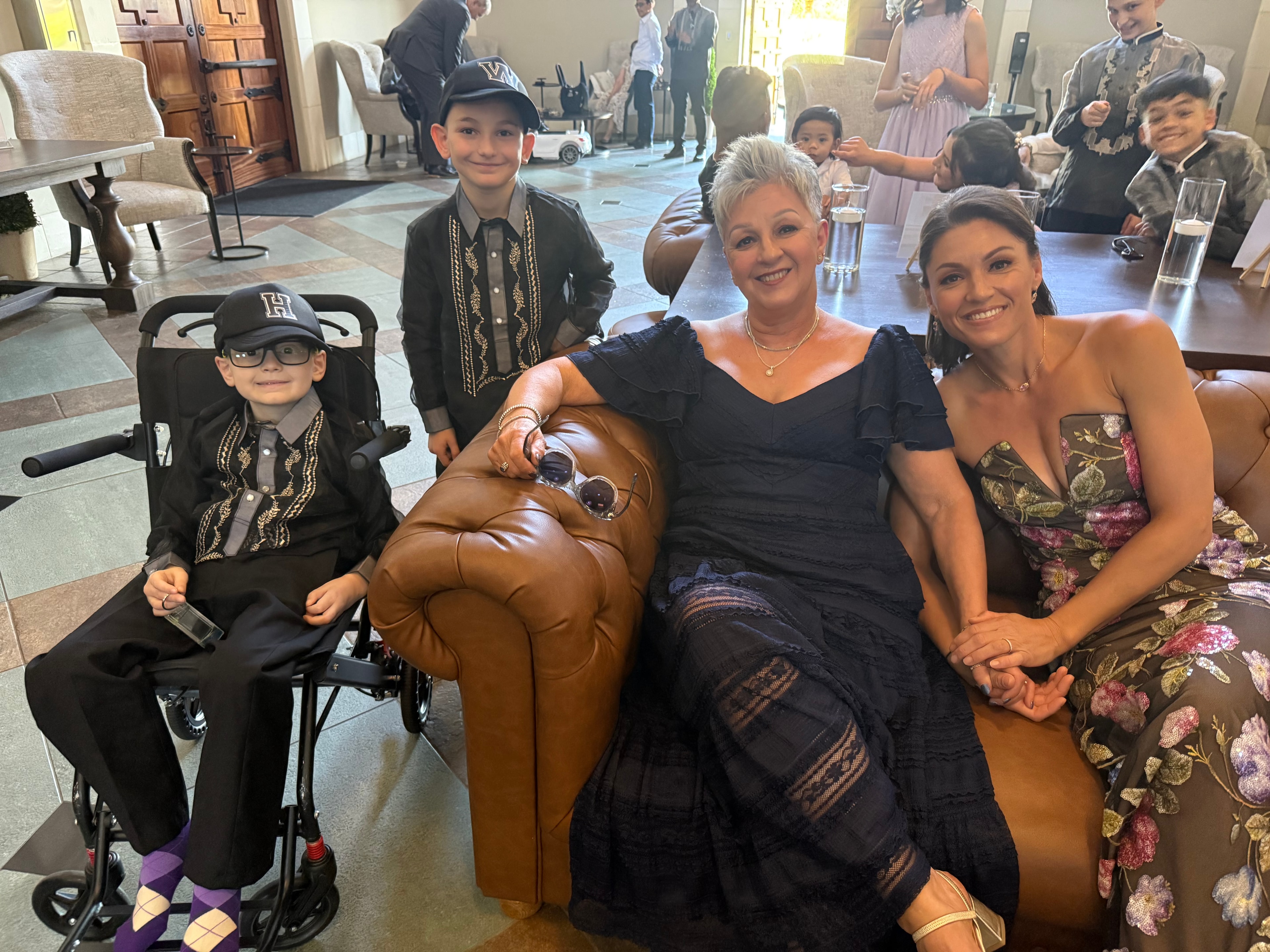 Hank with loved ones at an event